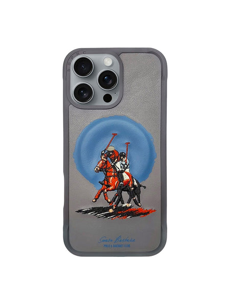 Santa Barbara Aubrey Series Embroided Leather Magsafe Case for iPhone 16 Series