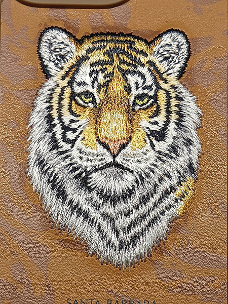 Santa Barbara Savanna Series Tiger Leather Case for iPhone 16 Series