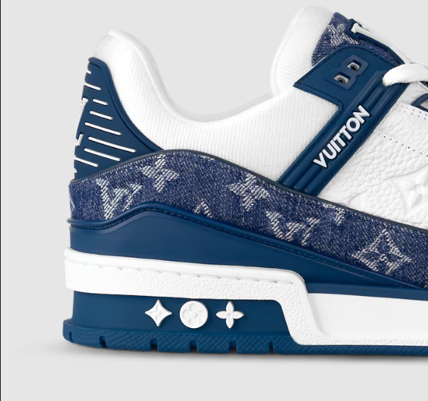 Luxury Brand Trainer Sneaker – Blue Monogram Premium Edition