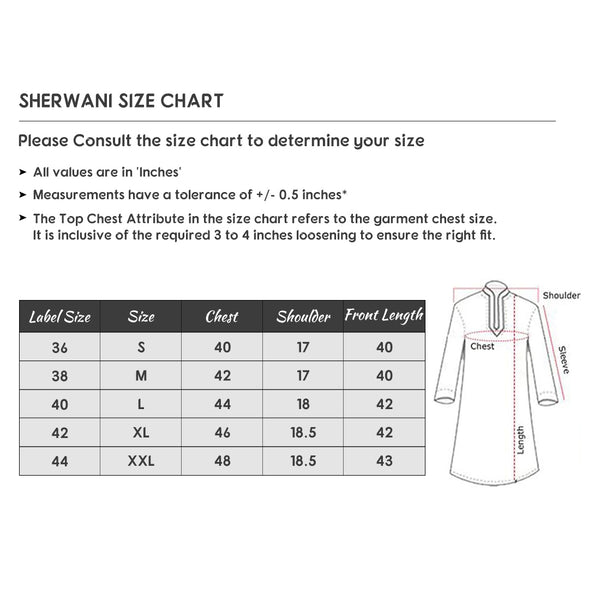 Designer White Golden Brocade Silk Sherwani Set by Treemoda