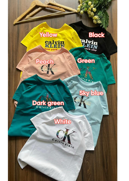 Graphic Logo T-Shirt Casual Half Sleeve Tees for Women