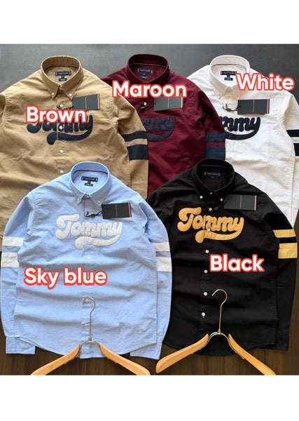 Exclusive Embroidered Logo  Shirt Premium Casual Button-Down Collection