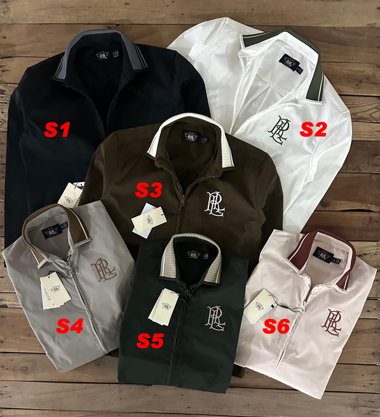 Men Premium Contrast-Collar Full-Zip Knit Jacket Collection