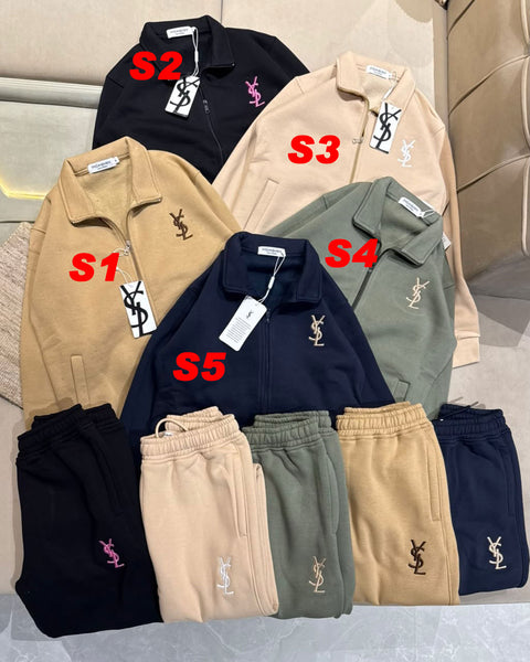 Premium Exclusive Black Zip-Up Tracksuit Set