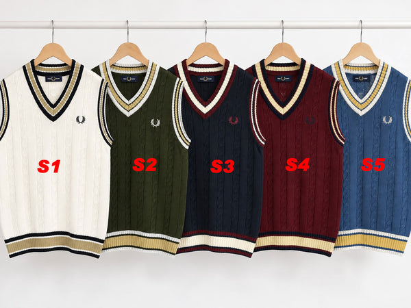 Premium Exclusive High-End Authentic Cable Knit V-Neck Sweater Vest