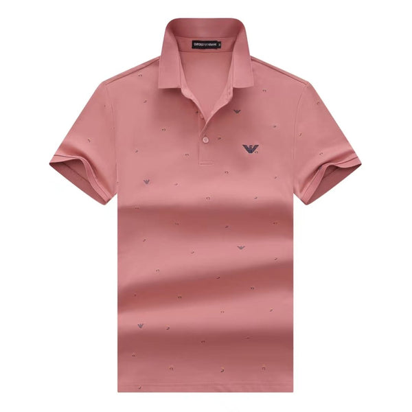 Polo Collar T-Shirts With Small Initial Prints