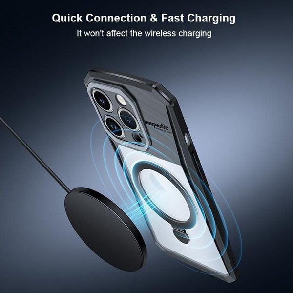 Cyber Series Magnetic MagSafe Ring Kickstand Case for iPhone 13, 14 & 15 Series & S22 & S23 Ultra