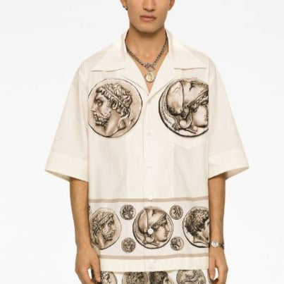 Premium Coin-Print Tailored Shirts