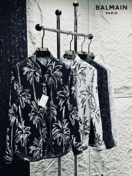 Branded Palm Tree-Print Shirt