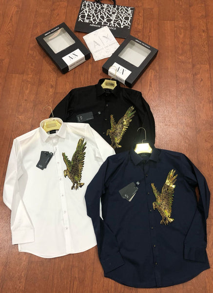 Luxury Embellished Eagle  Shirt