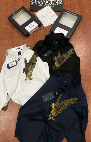 Luxury Embellished Eagle  Shirt