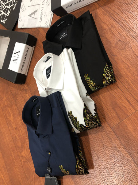 Luxury Embellished Eagle  Shirt
