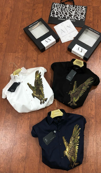 Luxury Embellished Eagle  Shirt