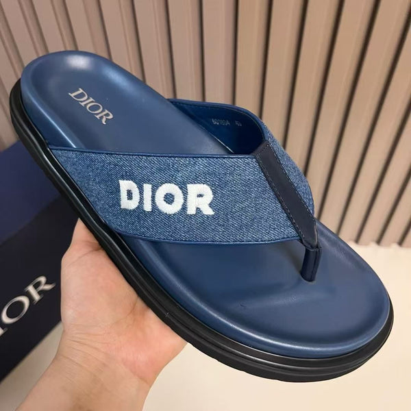 Imported Blue  Denim  Embroidery Logo Sandal