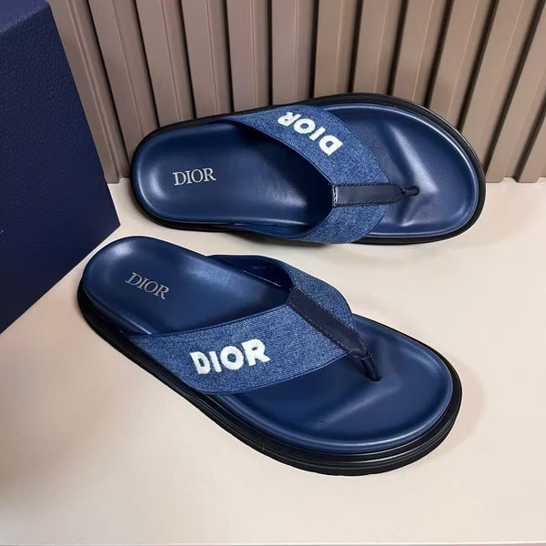 Imported Blue  Denim  Embroidery Logo Sandal
