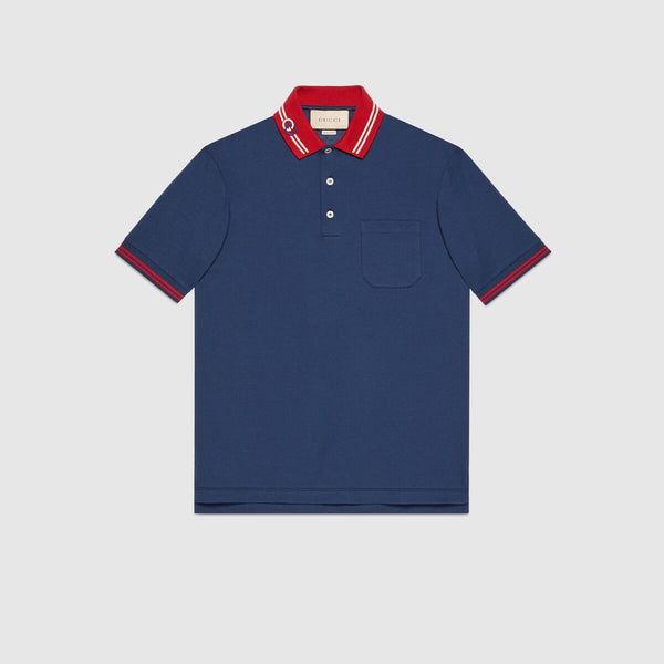 Branded  Piquet Polo with Interlocking G T-shirt