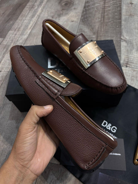 Premium Logo-Plaque  Black Loafers