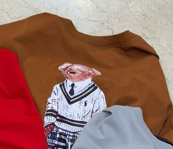 Premium  Round Neck Printed   Bear T-shirt