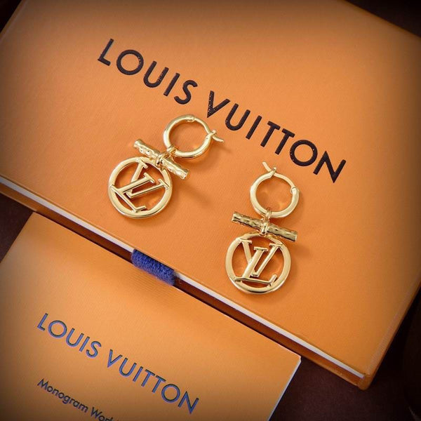 Luxury Gold Tone Hoop Drop Earrings  Stylish Design Jewellery for Women