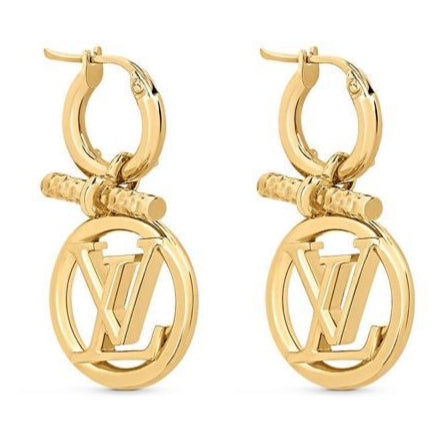Luxury Gold Tone Hoop Drop Earrings  Stylish Design Jewellery for Women