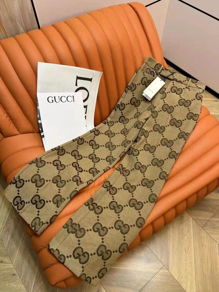 Premium GG Monogram Canvas Women’s Blazer & Pant Suit Set