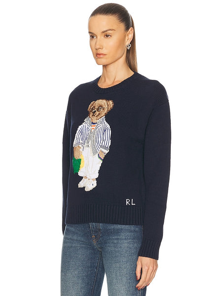 Polo Bear Cotton Crewneck Jumper