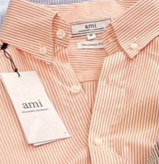 Premium Button-Down Collar Logo-Embroidered Striped Shirt