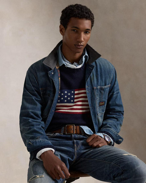 Flag Cashmere Crewneck Jumper