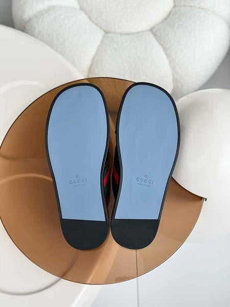 Men’s Luxury Black Leather Slides  Iconic Comfort and Style