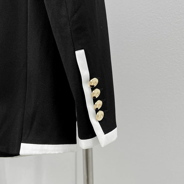 Premium double-breasted Blazer With Brand Logo