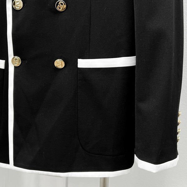 Premium double-breasted Blazer With Brand Logo