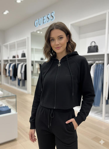 Luxury Elegant Black Tracksuit for Women