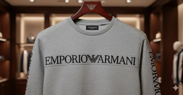 Luxury Brand Logo Print Grey Fleece Pullover