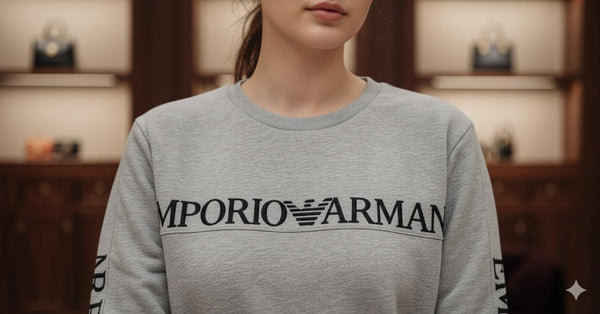 Luxury Brand Logo Print Grey Fleece Pullover