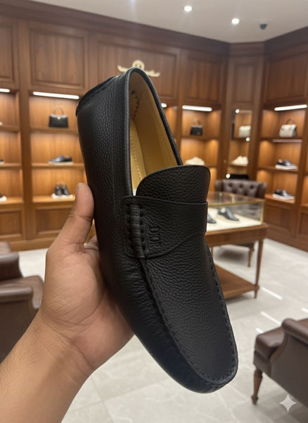 Men’s Premium Black Leather Loafers Classic Luxury Comfort Shoes