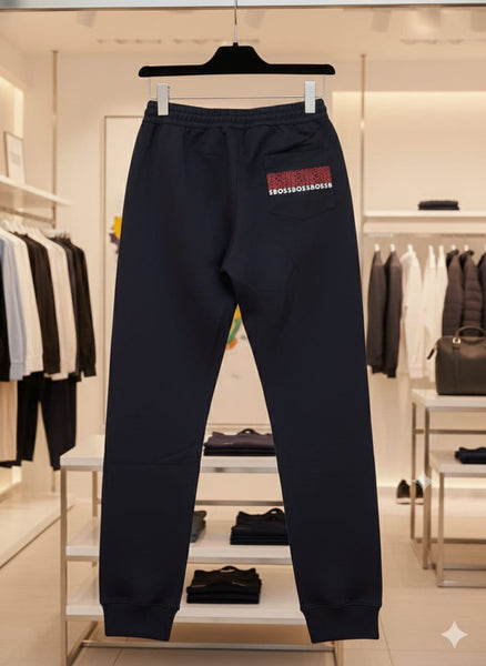 Premium Navy Zip-Up Tracksuit Set for Men