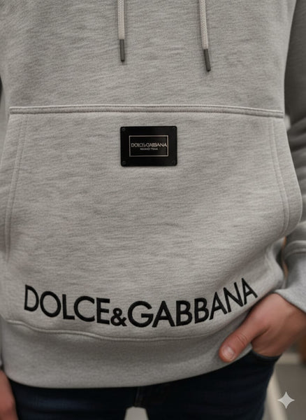 Men’s Premium Grey Hooded Sweatshirt Designer Style
