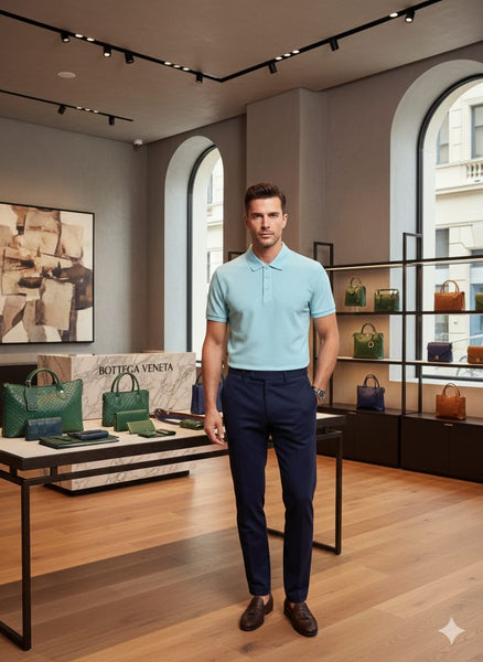 Men’s Classic Polo T-Shirt with Minimal Logo Detail