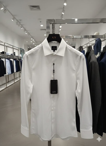 Premium White Formal Shirt Classic Slim-Fit Men’s Shirt