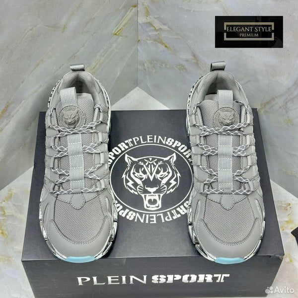 Premium Grey Luxury Sneakers Modern Designer Sports Shoes