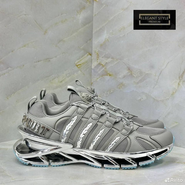Premium Grey Luxury Sneakers Modern Designer Sports Shoes