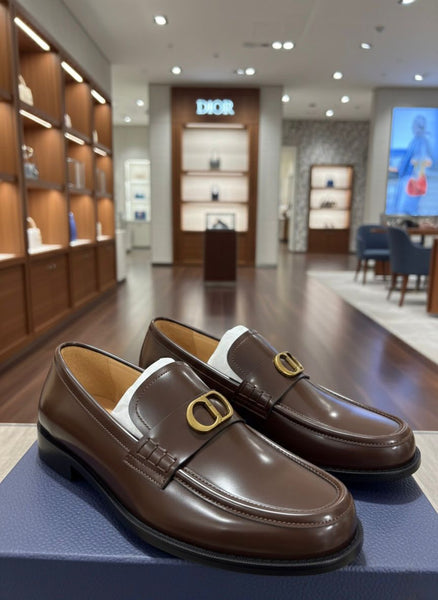 Premium Brown Leather Men’s Loafers  Classic Designer Formal Shoes