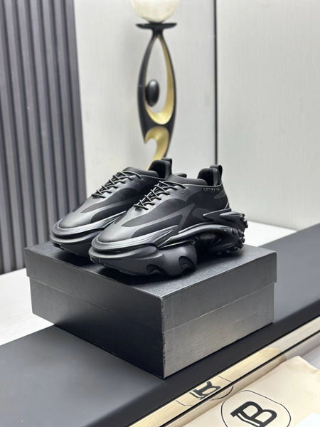 Men’s All-Black Premium Chunky Sole Sports Sneakers