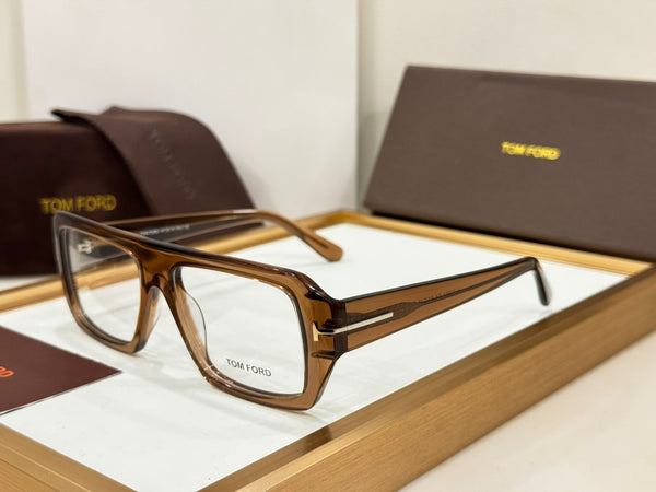 Premium  Square Eyeglasses with Elegant Gold Temple Detail