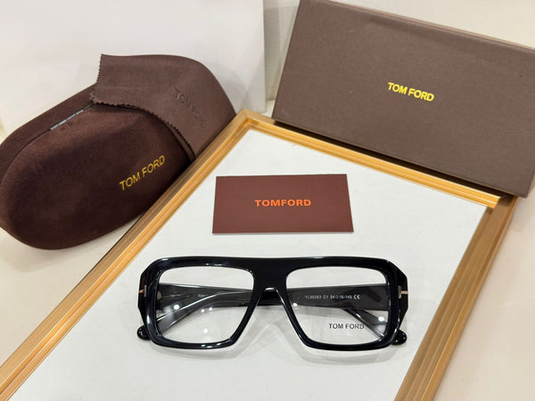 Premium  Square Eyeglasses with Elegant Gold Temple Detail