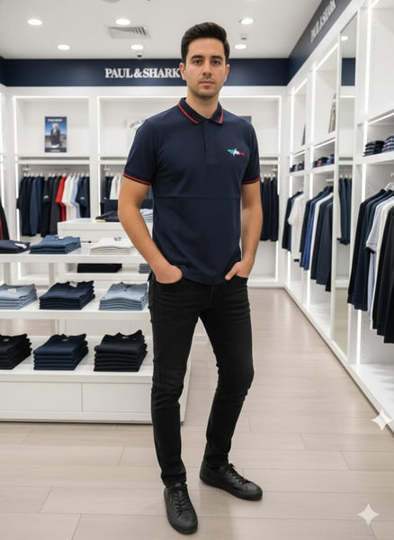 Men’s Premium Polo T-Shirt Contrast Collar & Sleeve Tipping Casual Wear