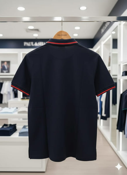 Men’s Premium Polo T-Shirt Contrast Collar & Sleeve Tipping Casual Wear