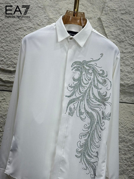 Men’s Premium Designer Shirt with Crystal Artwork