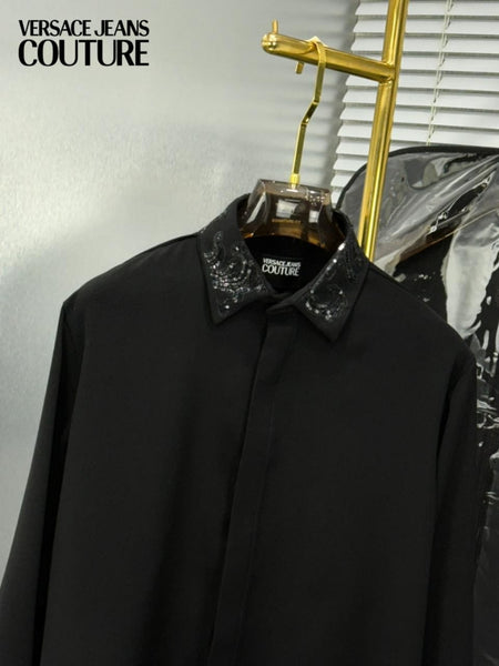 Premium Brand  Formal Shirt  Elegant Crystal Detail