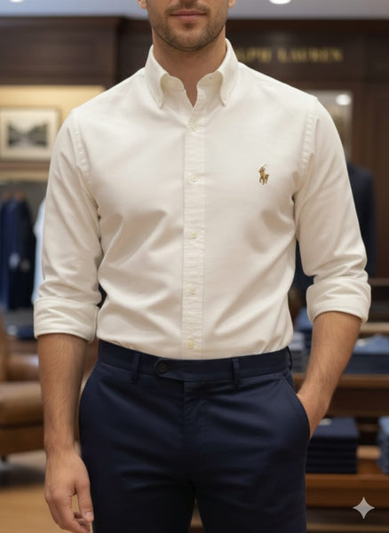 Premium  Button-Down Shirt with Signature Embroidery